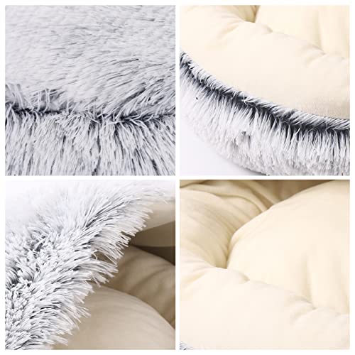 NIBESSER Cama para Gatos mullida Cueva Suave 2 en 1, Plegable, Cueva de Peluche para Gatos y Cachorros