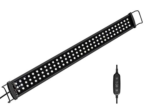 NICREW SlimLED Luz Acuario, Luz con Alto IRC para Acuario de Dulce Agua, Lámpara Acuario de Luz Blanca con Controlador de Canal Único, 60-75 cm, 32W, 2880 LM