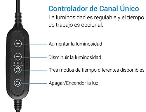 NICREW SlimLED Luz Acuario, Luz con Alto IRC para Acuario de Dulce Agua, Lámpara Acuario de Luz Blanca con Controlador de Canal Único, 60-75 cm, 32W, 2880 LM