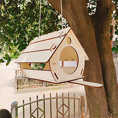 Nido de pájaros, zumbando casa para el exterior, casa de pájaros, parque infantil, jardín al aire libre, jaula, comederos colgantes para pájaros, 32 x 20 x 17 cm