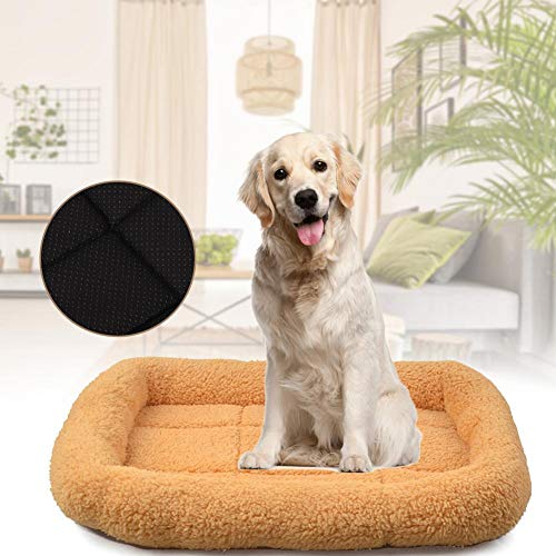 Nikou Almohadilla para Mascotas - Cama para Perros Almohadilla para Mascotas Ultra Suave Alfombra cómoda y Lavable Manta Resistente al desgarro para Mascotas Perro Gato(Amarillo)