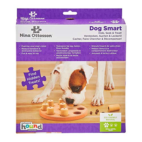 Nina Ottosson por Outward Hound Dog Smart - Dispensador interactivo de recompensas - Rompecabezas para perros - Material mixto - Naranja