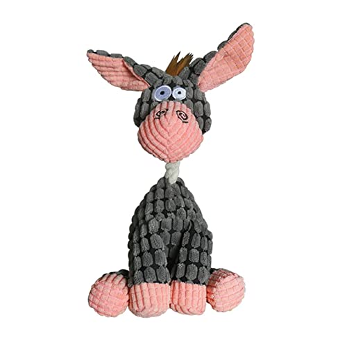 NINGLIU Juguetes de Peluche Divertido Juguete Mascota Burro Forma corduro de Juguete Masticar Juguete for dogsplush óseo Molar Perro Juguete Entrenamiento Mascota Accesorios for Perros (Color : A)