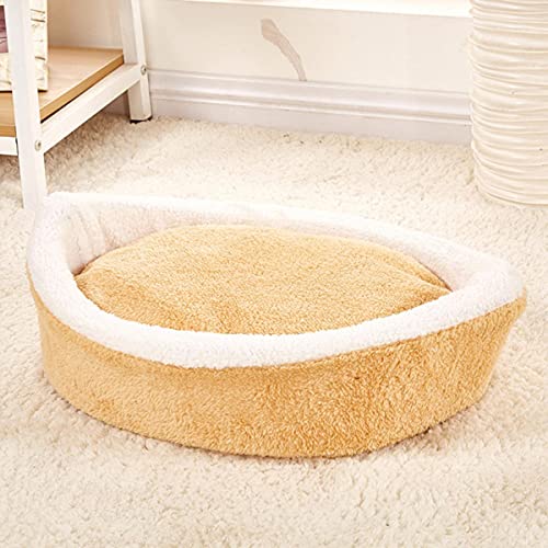 NIQIU Bonita Cama para Hamburguesas, Perrera, Saco de Dormir cálido para Gatos, Impermeable, Nido, portátil, para Mascotas, Suministros para Dormir para Cachorros, marrón, Francia