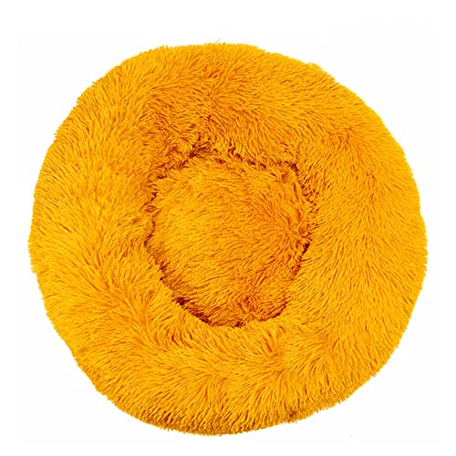 NIQIU Canasta de Cama para Perros, Camas para Perros, Alfombrilla de Banco Grande para Suministros para Mascotas, sofá, casa para Perros, cojín Grande para Gatos, Amarillo, 40 cm, China