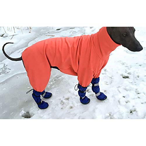 Nobenx Botas para Perros Zapatos Impermeables for Perros Zapatos Grandes Perro del Invierno Largo del Perro Caliente Botas Antideslizante Nieve Botas for Mascotas for Mediana Grande Perro