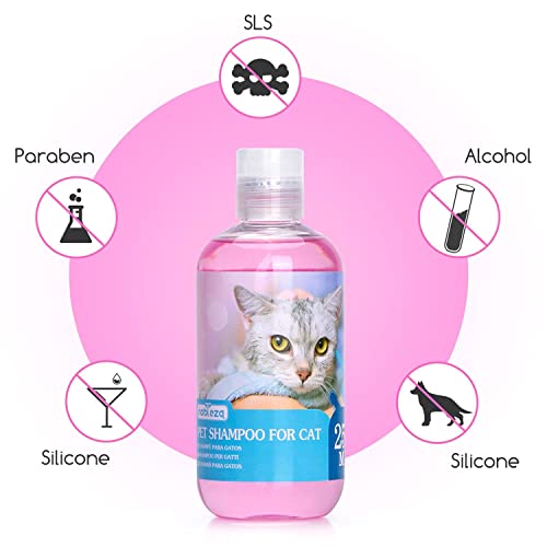 Nobleza Champú para Gatos,Champú Anti-Insectos Ingredientes de manzanilla añadidos,antialérgicos,Suave y Seguro y no irritante (250ml)