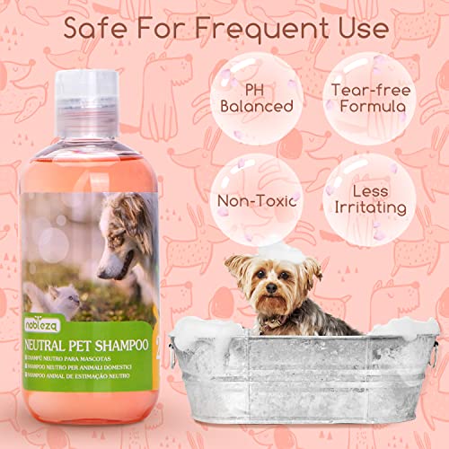 Nobleza Champú para Perros 250 ml - Champú antiparasitario para Perros y Gatos Champú nutritivo para Perros para Pieles sensibles y Pelaje Brillante, pH Neutro, hidratante e hidratante