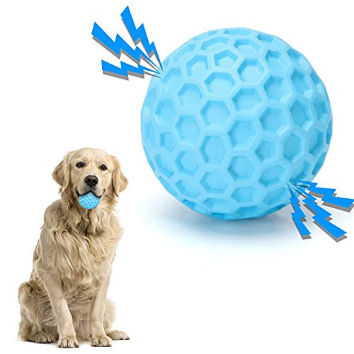 Nobleza Pelota Perros con Sonido, Pelota de Juguete para Perros Interactivo, Squeak Juguetes para Perro, Pelota Fun para Masticar Jugar Entrenamiento, Bolas de Caucho Natural, L Ø 8cm