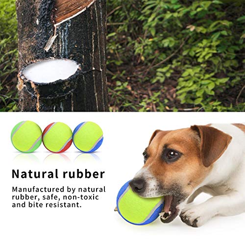 Nobleza Pelotas de Juguete para Perros, Pelotas de Práctica de Tenis Duraderas Pelotas Bote para Perros, Muy Resistente y de Goma Natural de Alto Estiramiento - 7.2cm/6 Pack