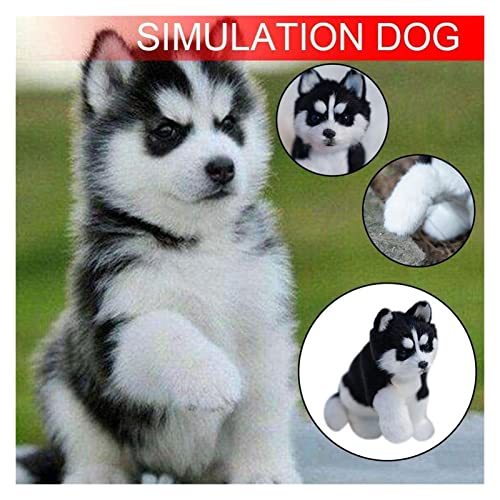 NSYJSYT Realista Husky Perro Simulación Juguete Perro Perrito Lifelike Relleno Compañero Juguete Pet DOYSIMULA Interactive Juguete Lleve de Felpa Realista (Color : Dog)