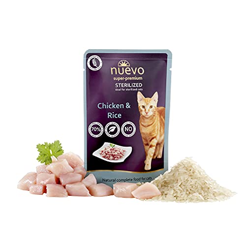 NUEVO Sobre Gato STERILIZED: Pollo y Arroz, 85 g, Gato