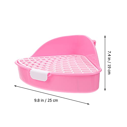 NUOBESTY Caja de de Conejo 1 PC Bunny Caja de Malla Extraíble Pet Bedpan Caja de de Conejos de Conejos para Conejos Hurones Conejillos de Indias- Rosa