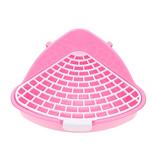 NUOBESTY Caja de de Conejo 1 PC Bunny Caja de Malla Extraíble Pet Bedpan Caja de de Conejos de Conejos para Conejos Hurones Conejillos de Indias- Rosa