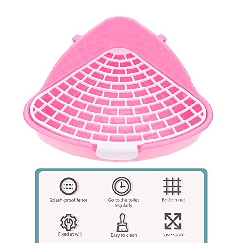 NUOBESTY Caja de de Conejo 1 PC Bunny Caja de Malla Extraíble Pet Bedpan Caja de de Conejos de Conejos para Conejos Hurones Conejillos de Indias- Rosa