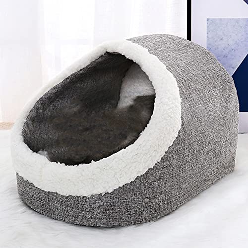 Nylon Cama para Gatos De Cama para Perros, Cama Lavable para Mascotas De Invierno Cata De Cuevas Cavernas Cesta De Gato De Lana con Almohada Gratis para Perros Almohada,for Pets Below 7.5kg