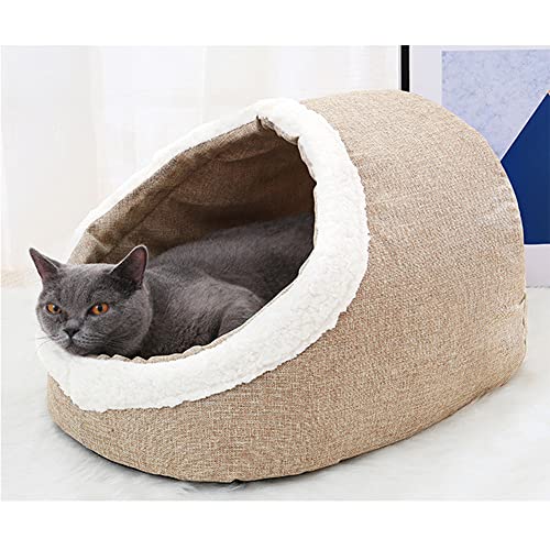 Nylon Cama para Gatos De Cama para Perros, Cama Lavable para Mascotas De Invierno Cata De Cuevas Cavernas Cesta De Gato De Lana con Almohada Gratis para Perros Almohada,for Pets Below 7.5kg