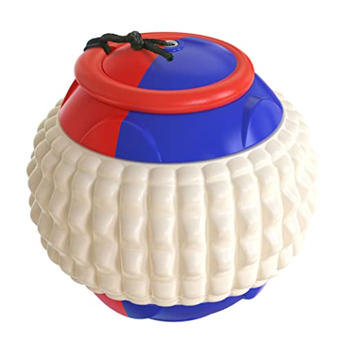 Obelunrp Perro Fetch Ball Pet Masticar Juguete lanzando Molar Juguete automático Telescópico Cuerda Training Balls Funciones de Juguete Azules para niños