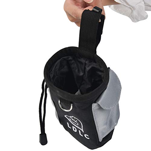 OFNMY Bolsa de Comida Portátil para Tentempiés para Perros Cinturón de Cintura Ajustable (60-120cm) para el Entrenamiento y la Formación de Mascota