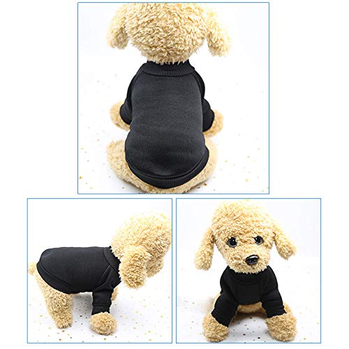 Oncpcare 2 piezas de ropa de perro cómoda de color sólido simple y elegante suéter para perro noble cálido disfraz de moda para cachorros y animales pequeños en otoño o invierno