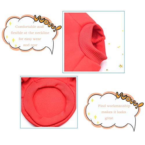 Oncpcare 2 piezas de ropa de perro cómoda de color sólido simple y elegante suéter para perro noble cálido disfraz de moda para cachorros y animales pequeños en otoño o invierno