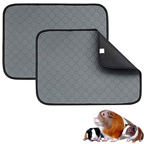 Oncpcare Paquete de 2 forros de forro polar para perros y gatos, almohadilla de orina reutilizable para cama de invierno cálido conejo Chinchilla ropa de cama impermeable para cachorros