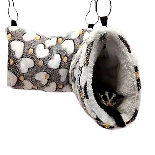 Oncpcare Túnel colgante para animales pequeños, juguetes de hámster colgantes, accesorios de jaula de hamaca para chinchilla hurón ardilla conejillo de indias rata jugando dormir