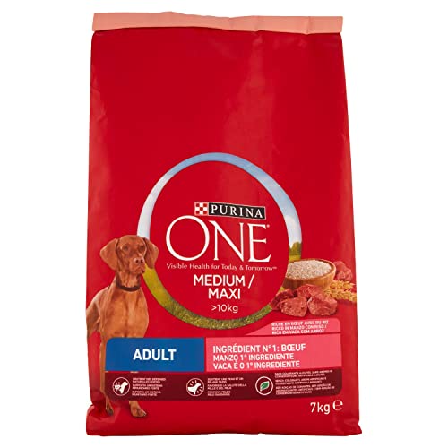 One - Pienso Medio/Maxi > 10 kg Adulto Rico en Buey para Perro 7 kg