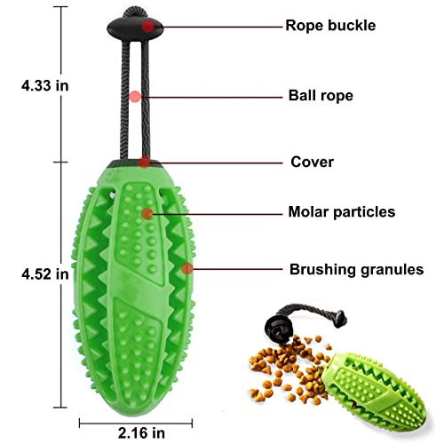 onebarleycorn – Cepillo de Dientes para Perros,Cepillo Dientes Pelota Perro Juguetes para Mordedor Perros Juguetes para Masticar Dental para Perros Limpieza-Perro Cuidado bucal Dental(Verde)