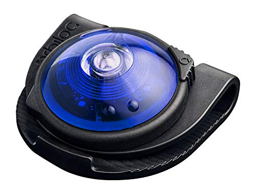 Orbiloc Luz LED de seguridad dual para perros, alta visibilidad, duradera, resistente al agua, resistente a los impactos, se fija a arneses y cuello, color turquesa