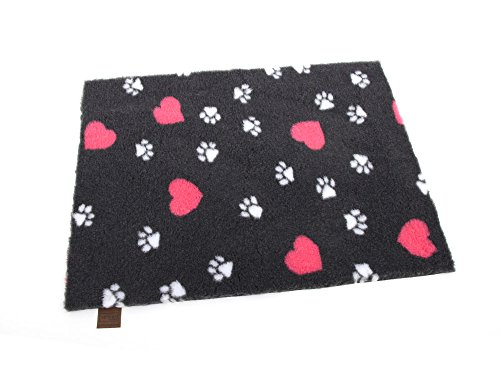 Original Vetbed® Isobed SL antracita corazones & Paws 150 x 100 cm