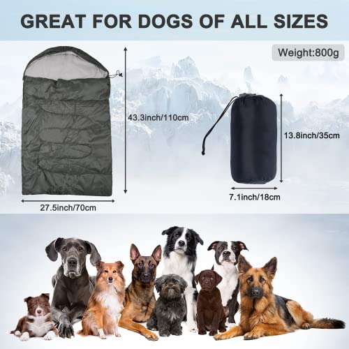 OROOTL Saco de dormir para mascotas, cálido, bolsa de viaje, impermeable, bolsa de dormir para mascotas, mochila plegable, ligera, cama de viaje para camping, senderismo, interior y exterior