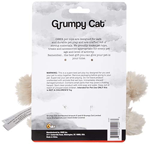 OSKR 14209 Grumpy Cat - Juguete para perro con cabeza de gato, 20 cm