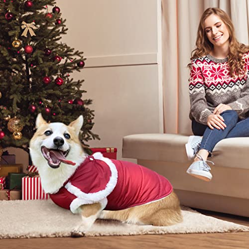 Oslueidy Abrigo Impermeable de Invierno para Perro,Chaqueta cálida para Perro Chaleco Traje de Nieve a Prueba de Viento Ropa para Perros con Orificio el arnés Perros pequeños medianos y Grandes Gato