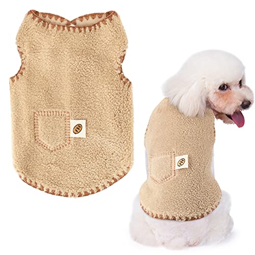 Oslueidy Abrigo para Perros,Chaleco de Invierno para Perros Ropa cálida para Mascotas Disfraz de Navidad para Cachorros con patrón Lindo Ropa para Perros pequeños medianos Chihuahua Peluche