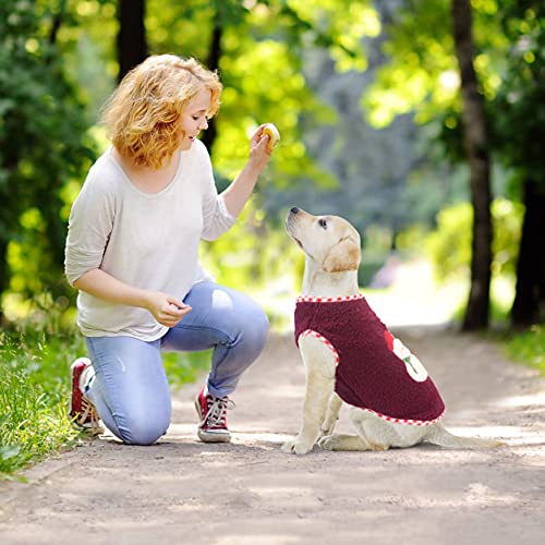 Oslueidy Abrigo para Perros,Chaleco de Invierno para Perros Ropa cálida para Mascotas Disfraz de Navidad para Cachorros con patrón Lindo Ropa para Perros pequeños medianos Chihuahua Peluche