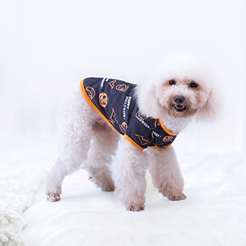 Oslueidy Disfraces de Halloween para Perros,Ropa de Calabaza para Mascotas Pijamas para Perros Ropa Perros para Cachorros Medianos Perros Pequeños Gatos Chihuahua Peluche Bomei(Cabeza de calabaza, XS)