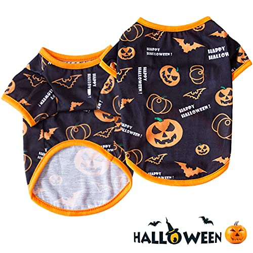 Oslueidy Disfraces de Halloween para Perros,Ropa de Calabaza para Mascotas Pijamas para Perros Ropa Perros para Cachorros Medianos Perros Pequeños Gatos Chihuahua Peluche Bomei(Cabeza de calabaza, XS)