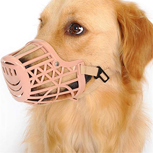 othulp Bozal para Perros Bozales para Perros Bozal para Perros Bull Terrier Cubierta de la Boca para Perro Hocico del Animal doméstico Beige,Size-7