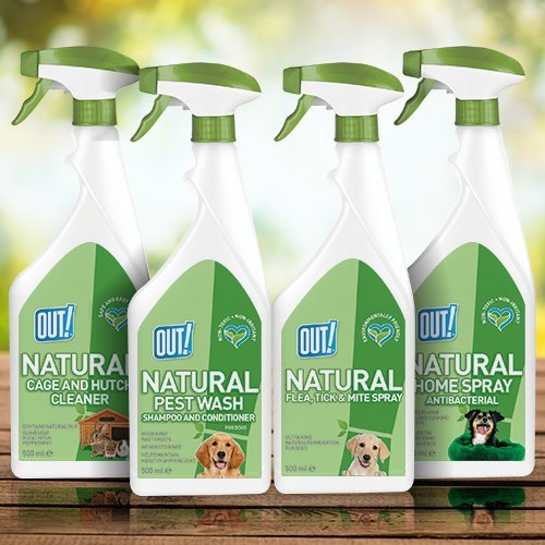 OUT! Champú y acondicionador Natural Pest Wash para perros, 500 ml