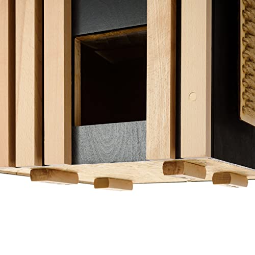 Outentin Caseta para Gatos Elegant, Moderna casa Grandes y pequeños Gate Impermeable, Resistente al Invierno, Bien Aislado para Interiores y Exteriores Caseta de jardín, Cueva para Gatos 56x47.5x32cm