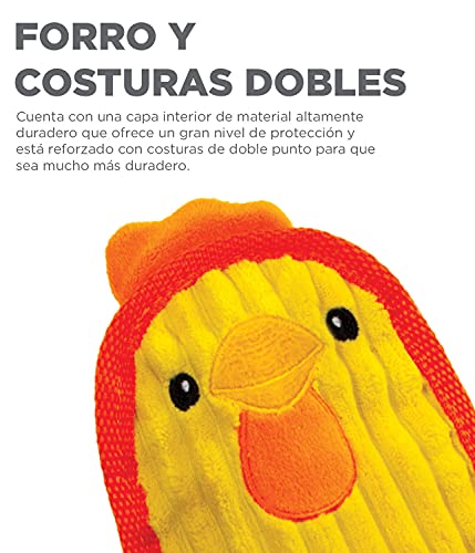 Outward Hound Invincibles Minis - Juguete con sonido para perros - Resistente y duradero - Pollito - Amarillo - XS