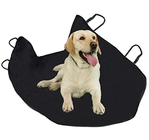 O&W Security Manta para perros para asiento trasero, antideslizante, impermeable, fácil montaje, se adapta a cualquier coche, color negro