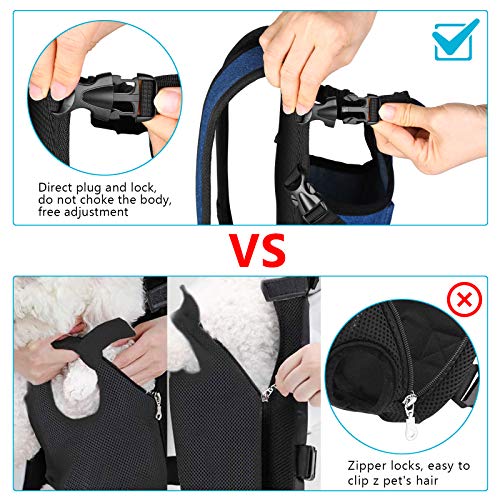 OWNPETS Mochila para perros medianos y pequeños, mochila ajustable para perros, suave, transpirable, ideal para viajes, aventuras de senderismo, L (4,5 – 6 kg)