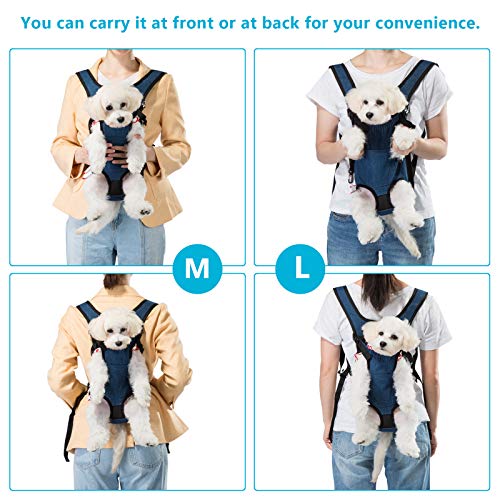 OWNPETS Mochila para perros medianos y pequeños, mochila ajustable para perros, suave, transpirable, ideal para viajes, aventuras de senderismo, L (4,5 – 6 kg)