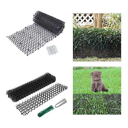 P Prettyia 11 Alfombrillas para Gatos Que Mantienen alejados a los Perros y Gatos, Protectores de Plantas de Animales, tapón de excavación de Red, Alfombrilla