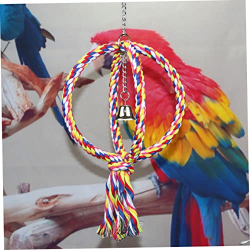 Pájaro Loro Colgando Juguete Oscilante, Anillo De Cuerda De Algodón De Giro De Aves, Loro De Cuerda De Loro Pájaro De Juguete Pájaro De Algodón Bungee Cause Swing Anillo