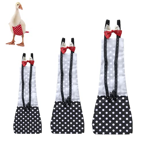 Pañal de ganso de pollo y pato, lavable, para gallinas, gallos y aves de corral, 1 paquete (L, negro)