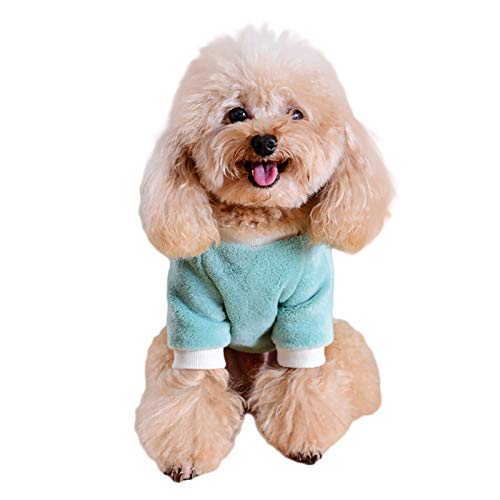 PAPABA Invierno cálido Peluche de Dos Patas de Dos Patas Perro Cachorro Chaleco Camisa suéter Mascota Punto Rosa Metro