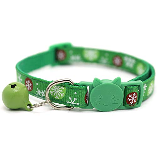 Paquete de 3 collar navideño para mascotas, collar navideño ajustable para gatos, bonita pajarita de nailon a la moda para cachorros de gatos pequeños